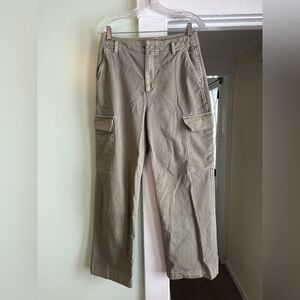 GAP Mid-rise Loose Khaki Cargo Pants